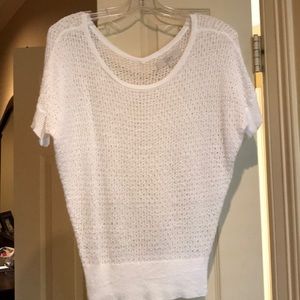 White crochet see through sweater